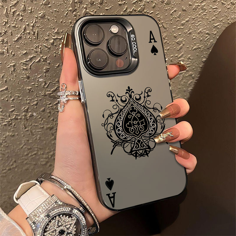 适用于vivo系列男彩银壳扑克黑桃