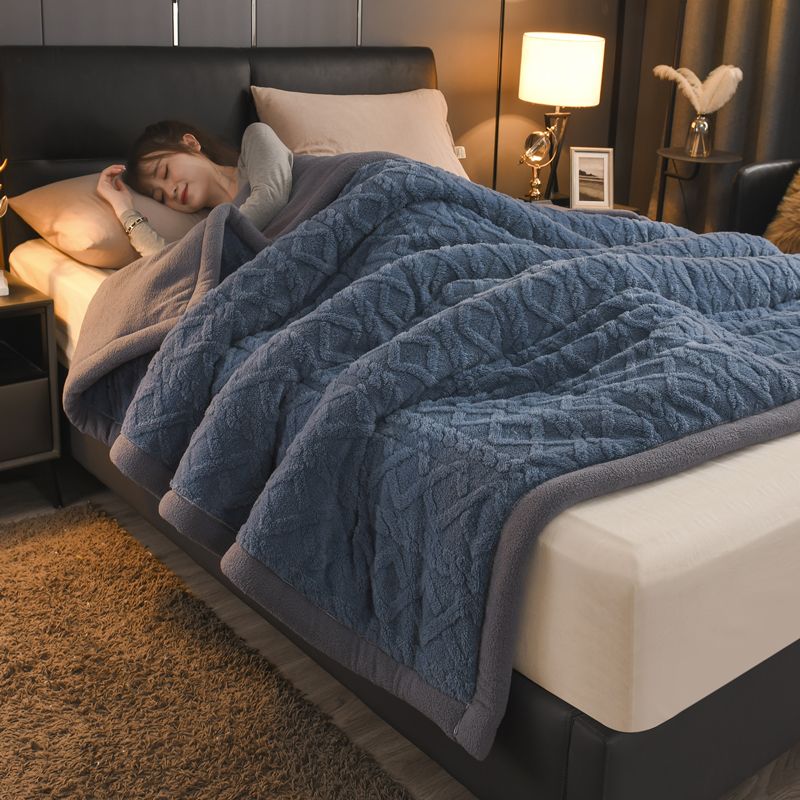 床上铺的毯子三层加厚毛毯超厚保暖珊瑚绒法兰绒冬季单双人盖毯子