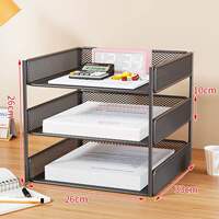 Desktop storage rack, large-capacity A4 document, office storage box, multi-layer a4 file folder thumbnail 2