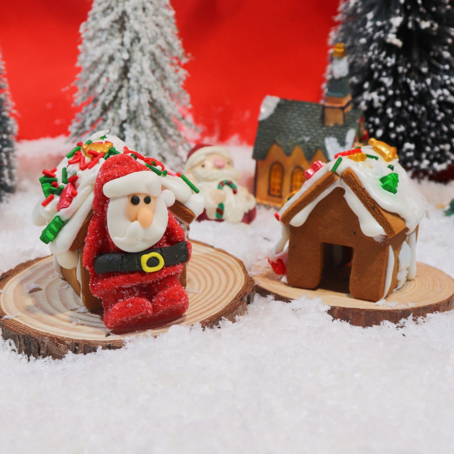 圣诞节姜饼屋饼干diy小房子网红零食小吃幼儿园活动成品包大礼包