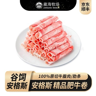 火锅食材藏海牧场精品肥牛卷烤肉生鲜涮火锅牛肉卷10包共4斤