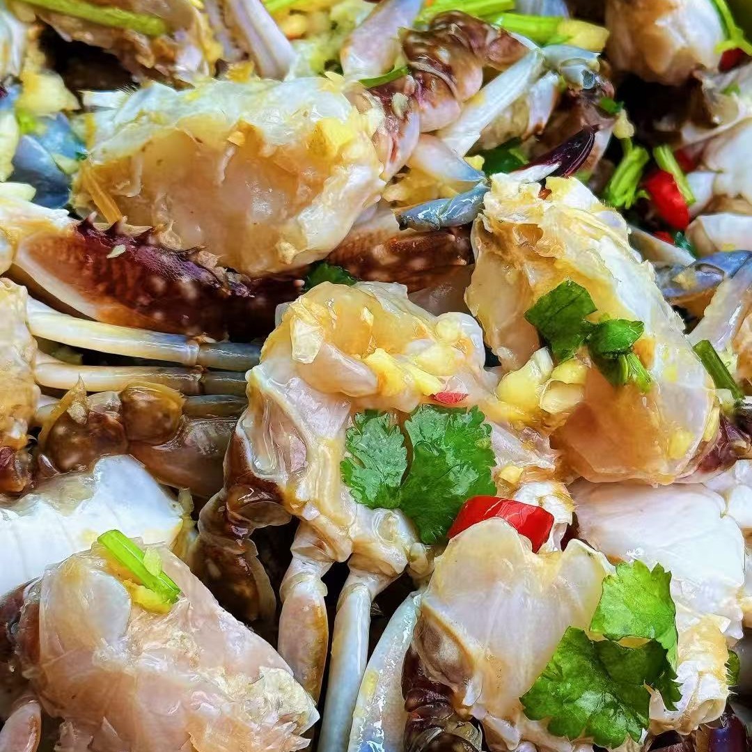 2桶共1000g潮汕风味生腌蟹块蟹肉鲜嫩顺丰包邮海鲜