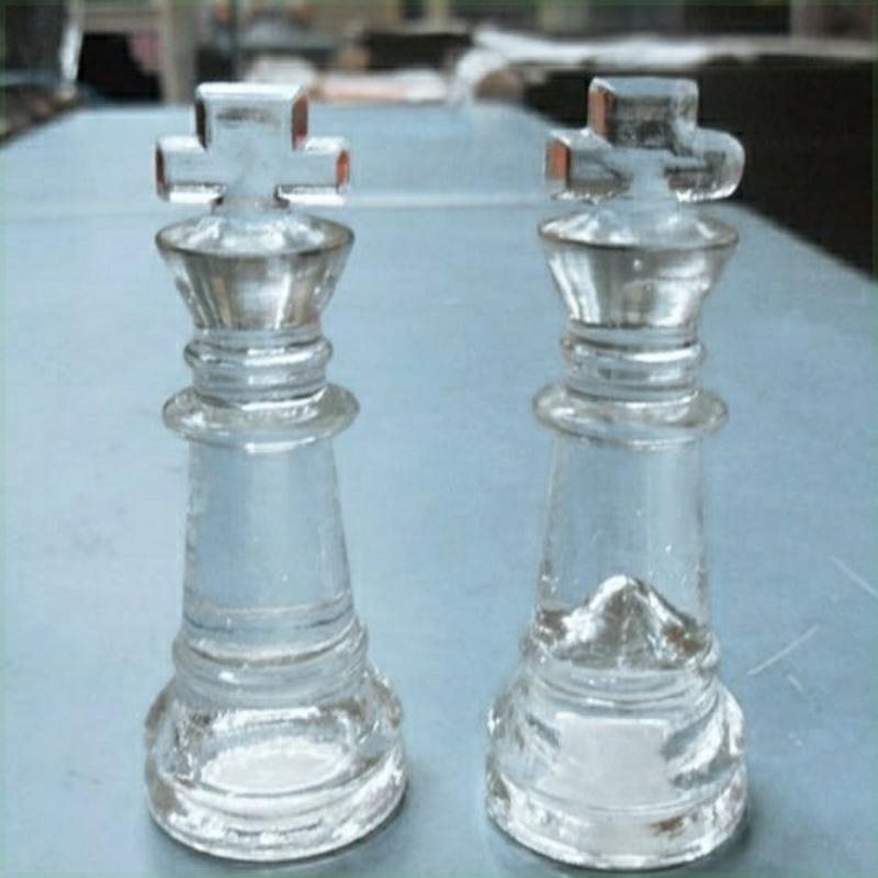 水晶国际象棋玻璃水晶国际象棋  散棋子 道具 棋盘 规格配件单个