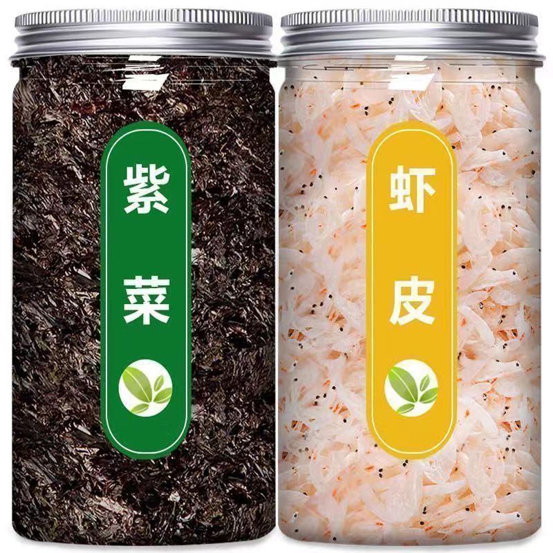 纯淡干虾皮宝宝紫菜虾皮干货小虾米非无盐添加补钙非虾干海鲜