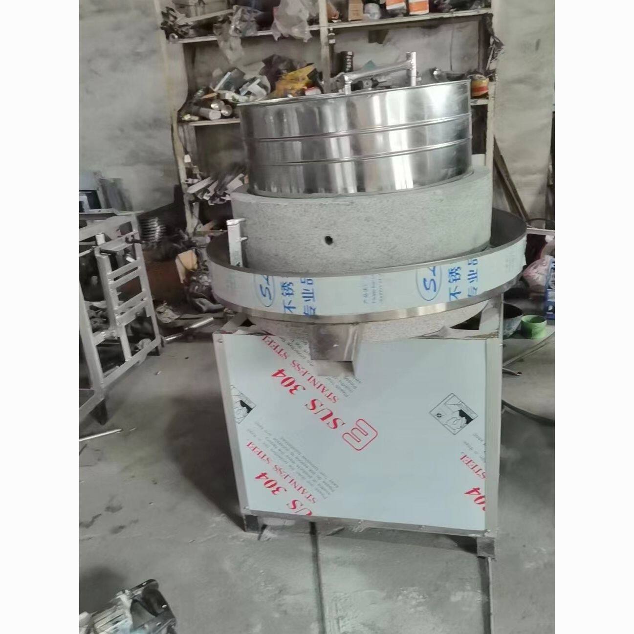 商用电动艾绒石磨机专用纯艾叶加工打艾绒辣椒磨面青小麦大型石磨