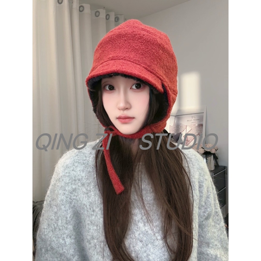 晴子日本ca4李兰迪同款保暖羊毛护耳飞行帽双面戴秋冬加厚雷锋帽