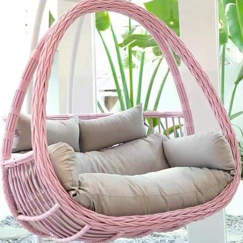 加厚双人鸟巢吊篮垫子秋千吊椅坐垫可拆洗摇篮藤椅吊床靠垫防水【