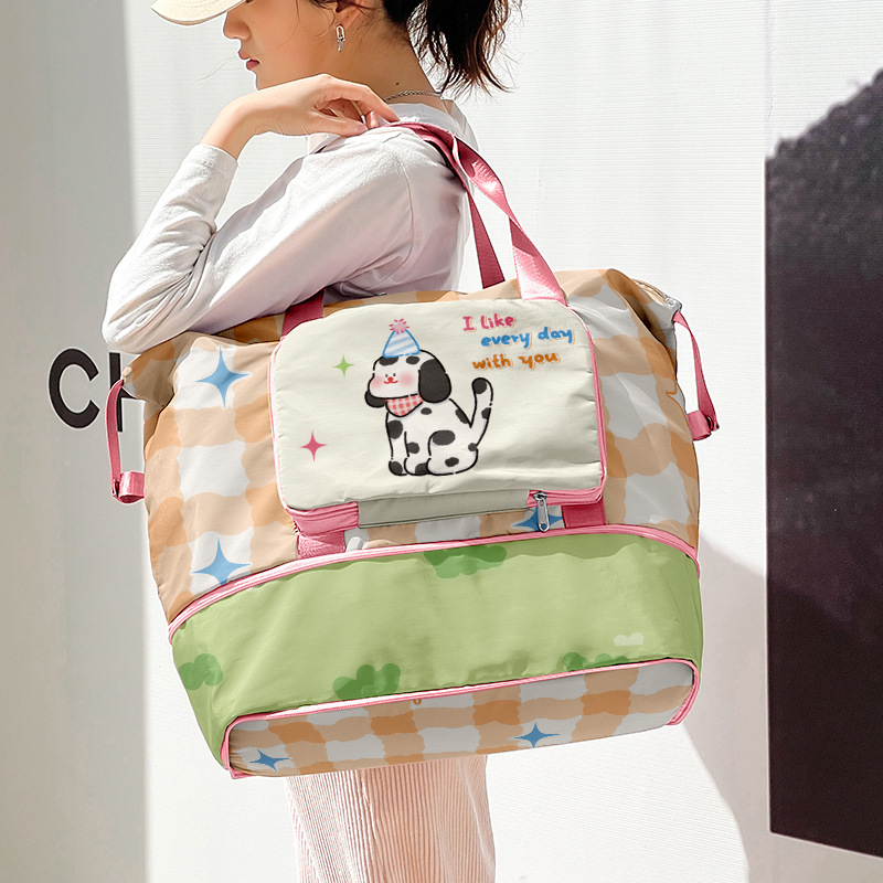 旅行包大容量防水手提行李袋短途旅游干湿分离健身待产收纳袋