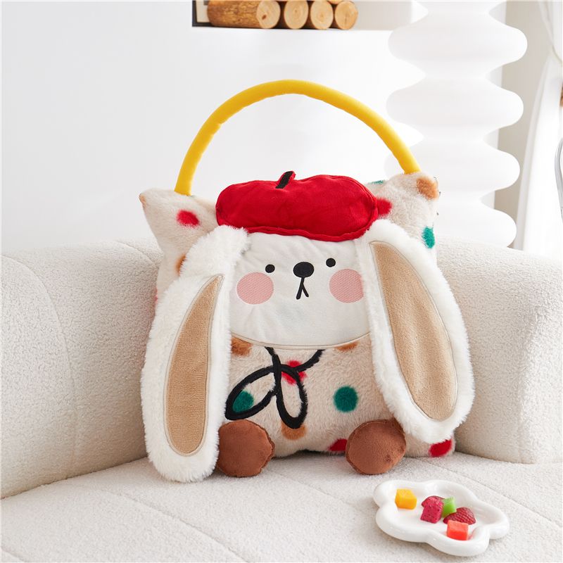 新款可提可背抱枕毯卡通多功能法莱绒靠枕被办公室午睡毯子汽车被