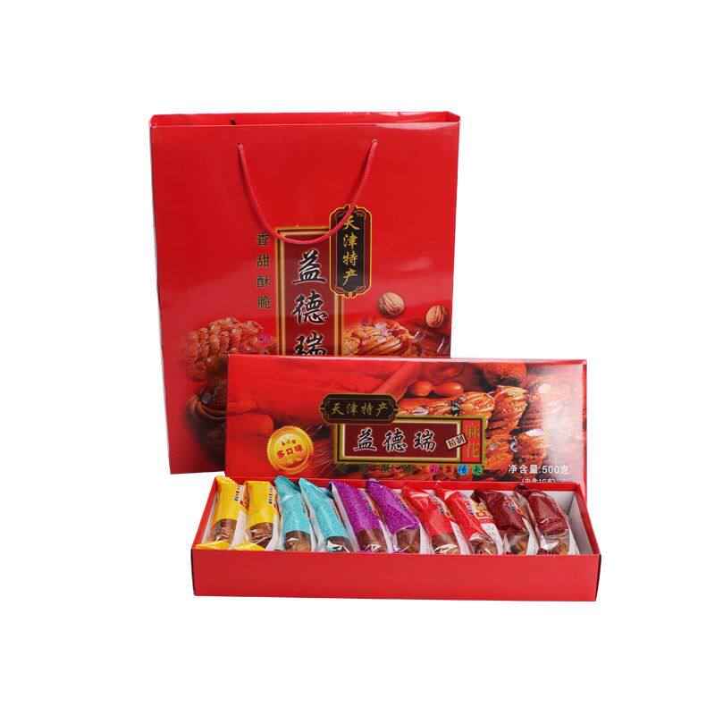 新正宗天津大个麻花特产口味夹馅麻花礼盒装送礼整箱传统糕点手提