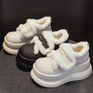内增高雪地靴女鞋女士2025新款冬季爆款外穿加绒加厚底毛毛棉鞋女