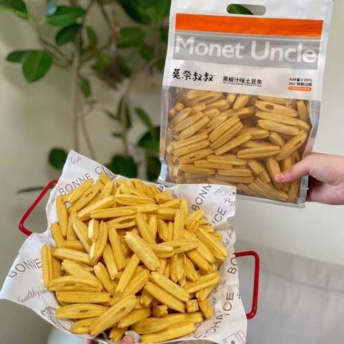 莫奈叔叔土豆条土豆原切300g蜂蜜即食空心马铃薯香脆薯条休闲零食