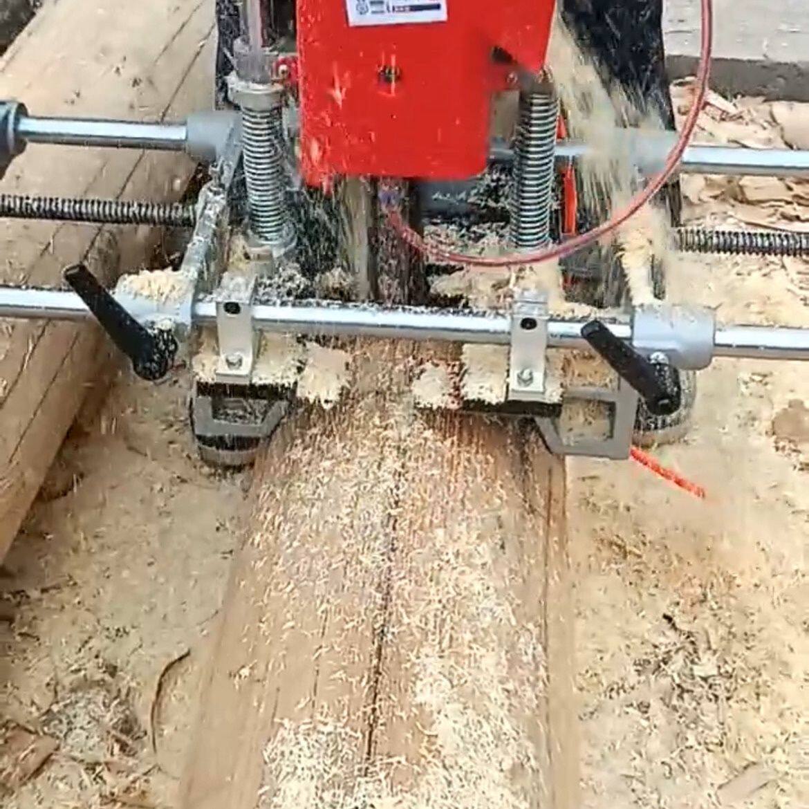 古建木工打方孔机圆木方木打眼打孔机手提移动式小型开榫孔机