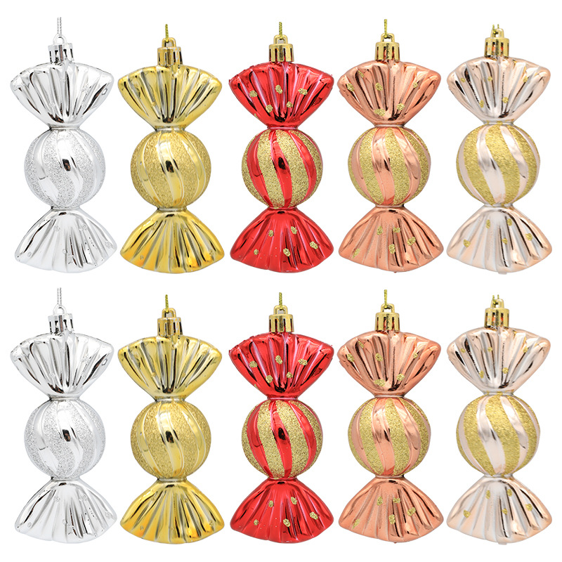 Christmas tree pendant colorful candy props 5 pieces/box