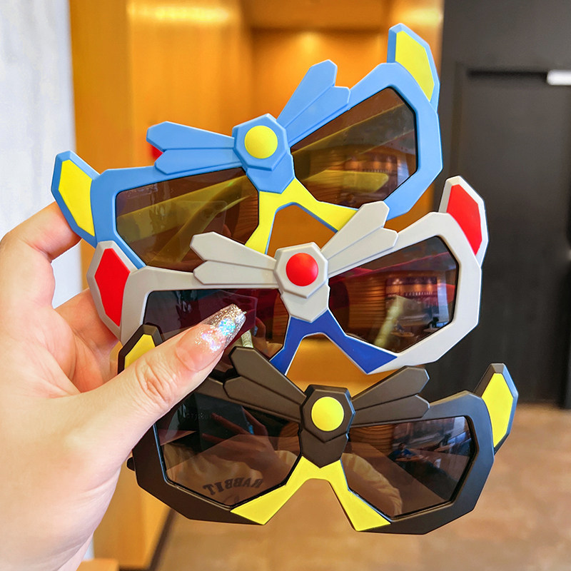 儿童卡通墨镜男童小孩个性遮阳眼镜男孩女孩偏光防紫外线太阳镜潮