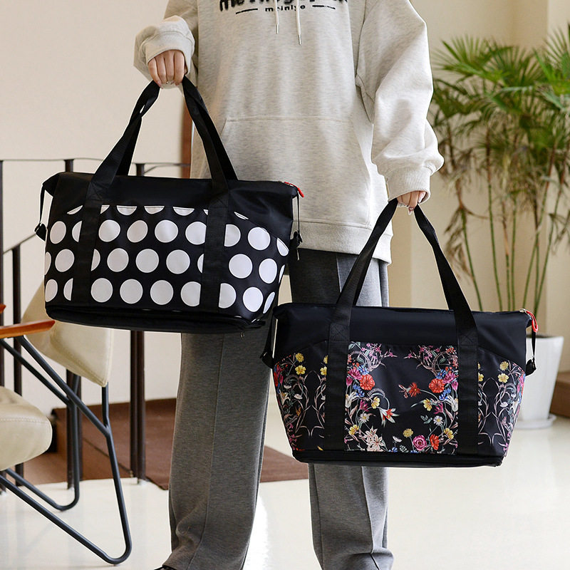 旅行包女短途手提大容量旅行袋可套拉杆箱牛津布高颜值收纳袋