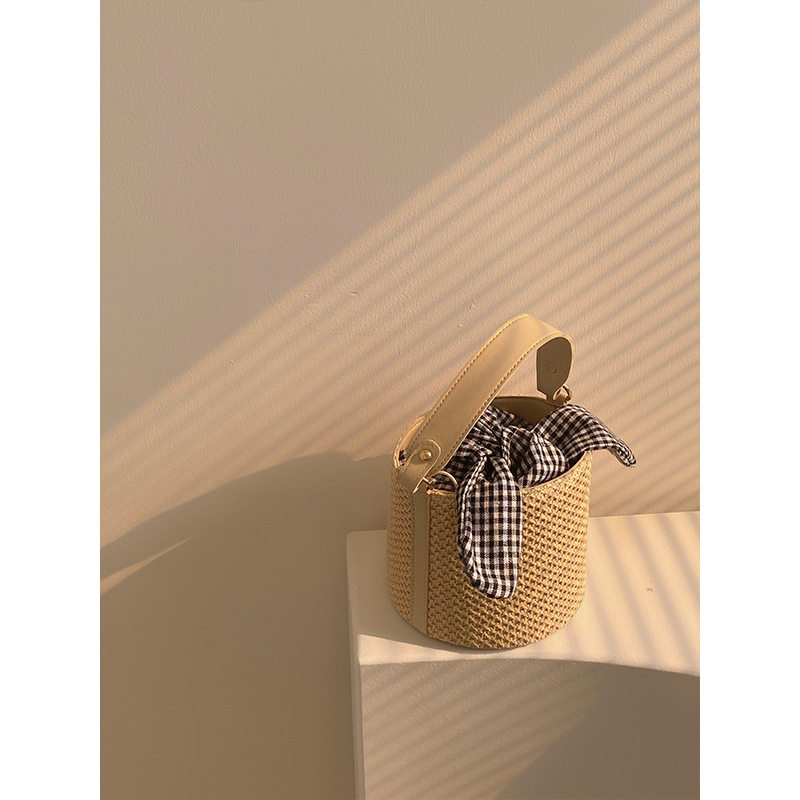 胜大2026新款水桶草编包女时尚百搭设计单肩斜挎洋气草编手提包,箱包皮具/热销女包/男包,水桶包,淘宝优惠券,粉丝福利购,淘宝优惠卷