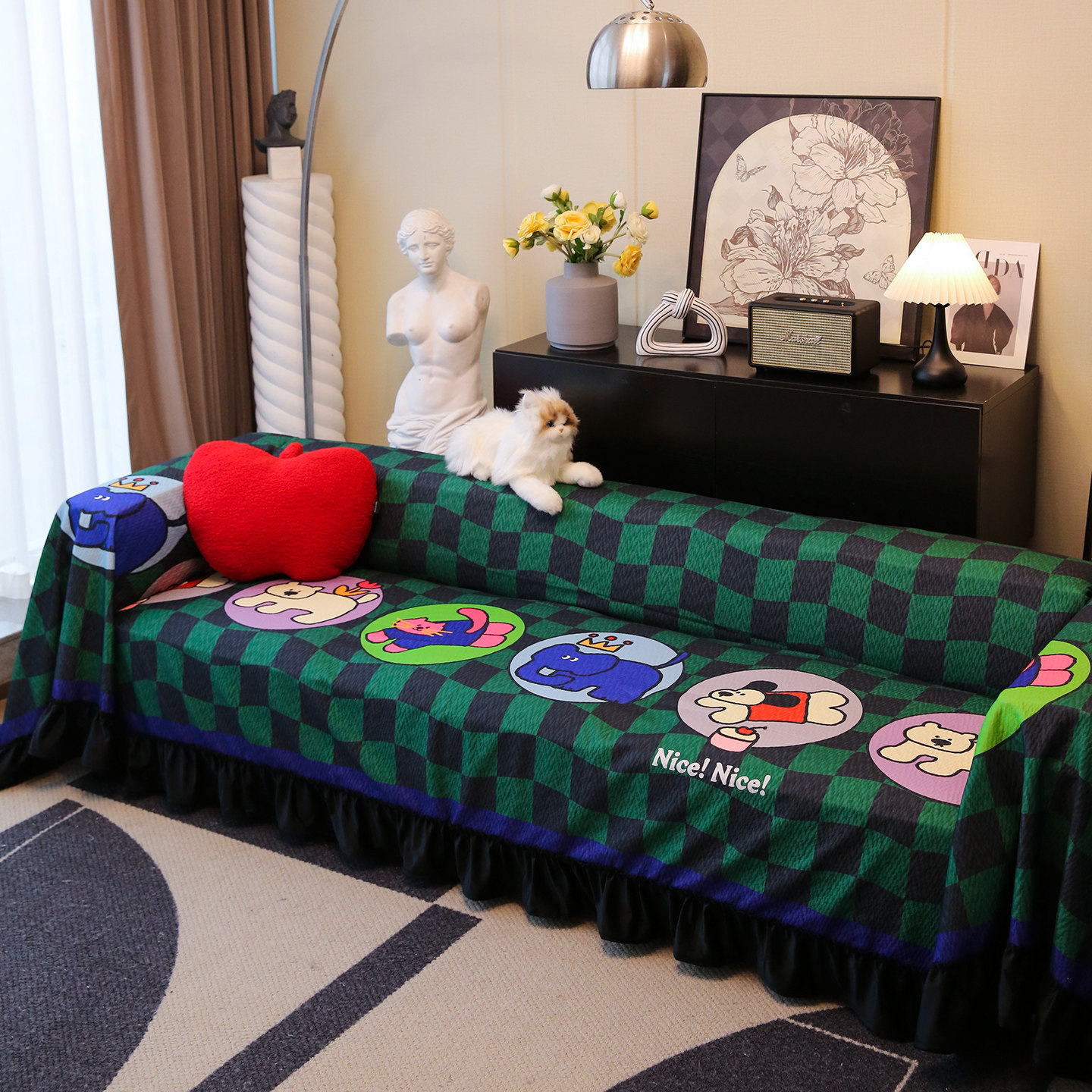 2025新款沙发盖布四季通用防滑沙发巾全包沙发套罩防猫抓沙发垫子