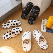 积屋布艺家居情侣拖鞋 通用 四季 男女防滑居家托鞋 便携酒店拖鞋