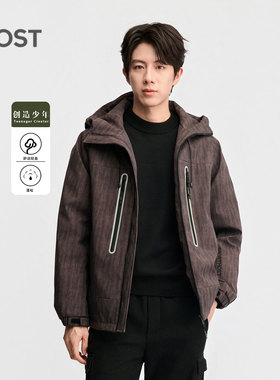 MOST/姆氏德紫色休闲羽绒服冬设计感时尚保暖白鸭绒外套C54337184