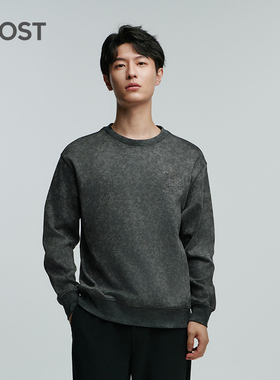 MOST/姆氏德男装灰色扎染涂鸦卫衣男泼墨圆领套头潮长袖C41217011