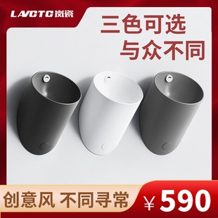 一体式 家用小便池灰色 智能小便斗黑色男式 全自动感应小便器挂墙式
