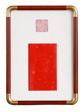 仿铜角8寸A4A3画框新中式卡纸画框装裱国画书法毛笔字空白实木书画作品书法文创摆台相框挂墙任意尺寸