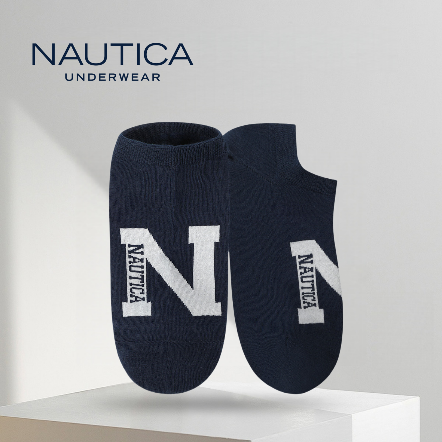 Nautica Underwear 商务男士船袜浅口跑步袜子不掉跟防滑白色短袜,女士内衣/男士内衣/家居服,船袜,淘宝优惠券,粉丝福利购,淘宝优惠卷