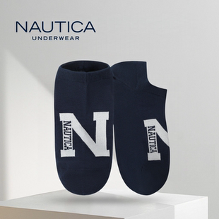 船袜浅口跑步袜子不掉跟防滑白色短袜 商务男士 Nautica Underwear