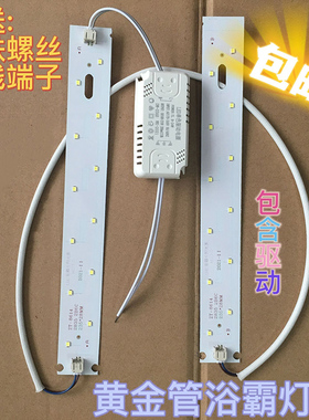 集成吊顶LED照明灯条24厘米2根灯带16W碳纤维浴霸照明LED灯条12瓦