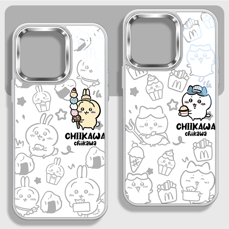 chiikawa情侣不包镜头玻璃手机壳