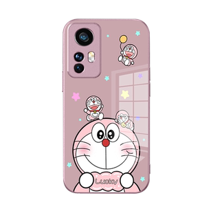 oppoReno8手机壳10iQOO9Neo6哆啦A梦7蓝胖子5卡通vivoS15X80Pro+K10适用11Ultra小米12情侣X70X60X50玻璃S12e