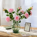Симуляция Luoqi Rose гостиная декоративная цветочная композиция мебель шелковой цветок сингл -одинокий пластиковый фальшивый цветочный высушенный цветочный букет свадебный фестиваль
