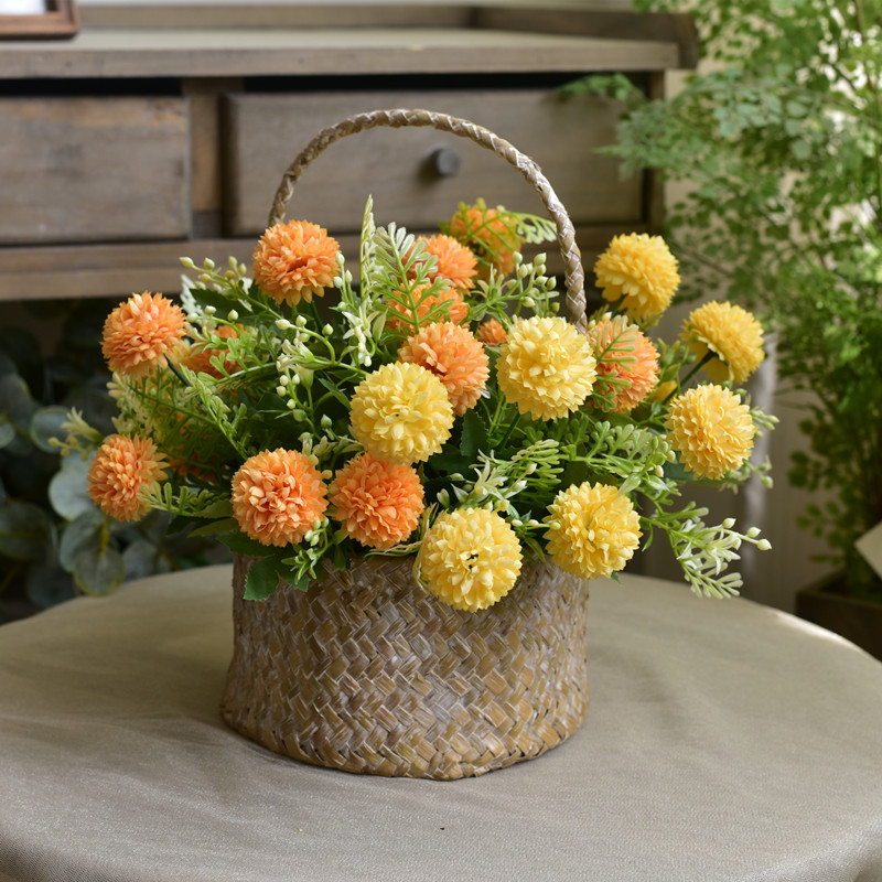 假花小绣球蒲公英仿真花绿植室内软装小花球饰品插花摆件北欧花卉