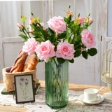 Симуляция Luoqi Rose гостиная декоративная цветочная композиция мебель шелковой цветок сингл -одинокий пластиковый фальшивый цветочный высушенный цветочный букет свадебный фестиваль