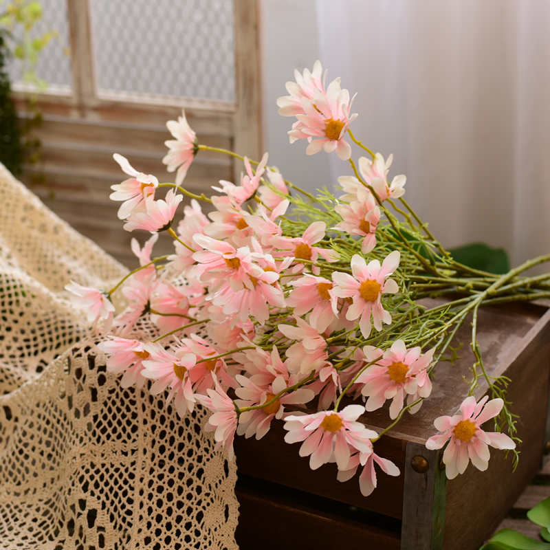 仿真清新小雏菊假花 客厅装饰餐桌插花艺干花绢花 拍照摆件向日葵