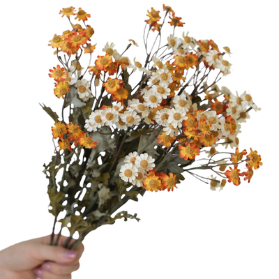 高档油画色系小雏菊洋甘菊假花仿真花摆设田园风客厅绢花装饰摆件