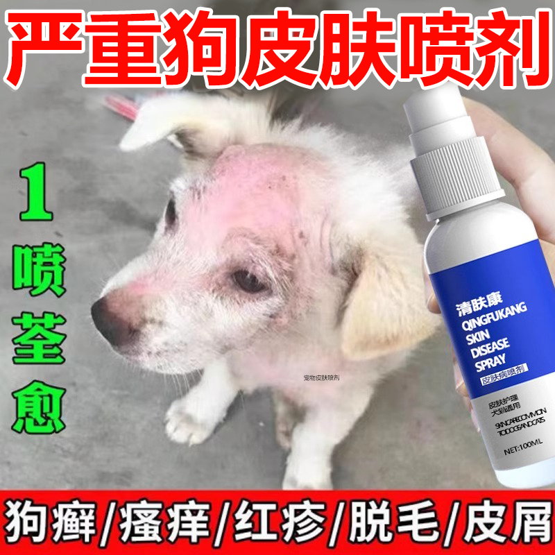 狗狗猫咪皮肤外用喷剂狗癣真菌感染螨虫宠物身上掉毛结痂专用喷剂 宠物/宠物食品及用品 皮肤喷剂 原图主图