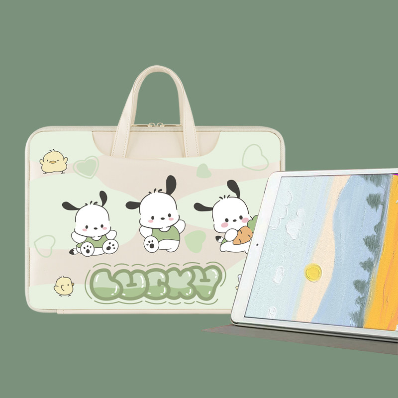 可爱帕恰狗平板收纳包9.7寸防水手提包卡通10.9寸适用华为matepad11.5英寸苹果11寸学生出行13.8寸学习机防摔