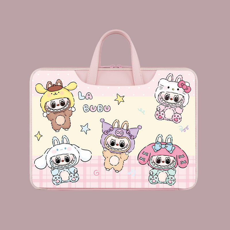 新款可爱拉布布13.3寸笔记本电脑包手提防水适用华为matebook14寸联想小新pro15.6寸荣耀16.1寸内胆收纳包