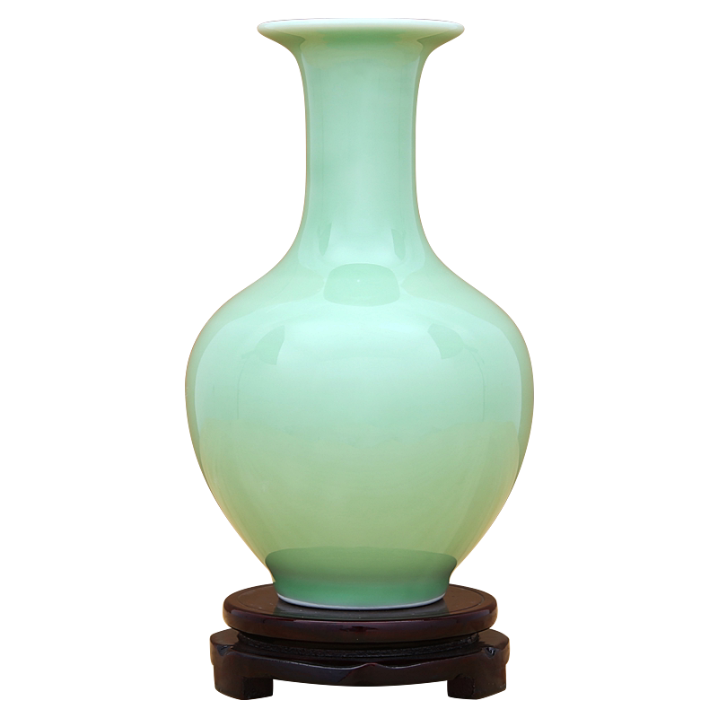 景德镇陶瓷器小号仿古新中式影青花瓶工艺品客厅摆件家居酒柜玄关