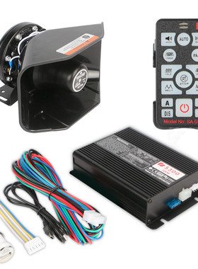 汽车警报器喊话器车载警笛喇叭无线200W400W600W改装扬声器24V12V