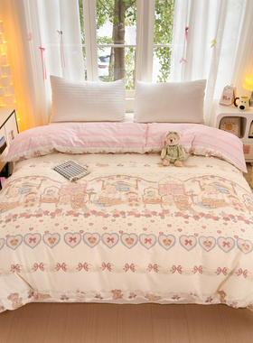 全棉被套单件220x240纯棉180x220儿童卡通160x210cm定制洛丽塔ins