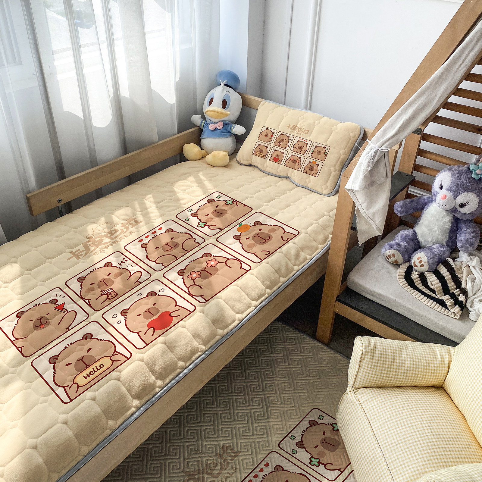 牛奶绒床褥垫子幼儿园午睡垫儿童卡通婴儿床定制托班冬季卡皮巴拉,床上用品,床垫/床褥/床护垫/榻榻米床垫,淘宝优惠券,粉丝福利购,淘宝优惠卷