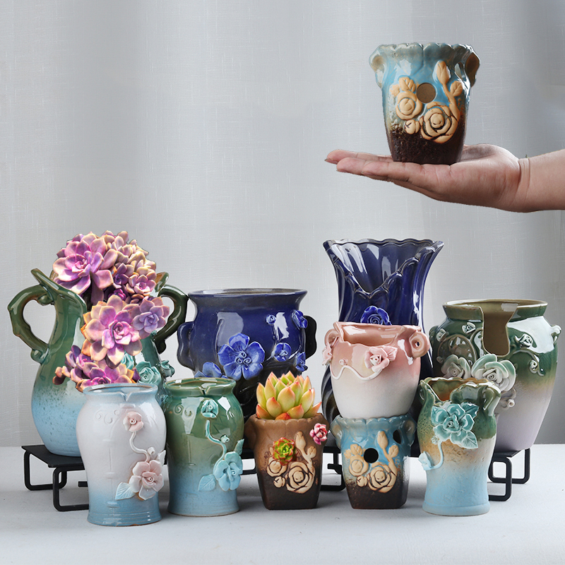 陶瓷现代风花盆种绿植多肉