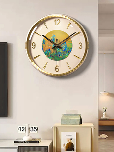 现代轻奢铜铸装饰挂钟高端大气家用挂墙时钟表高级感时尚创意挂表