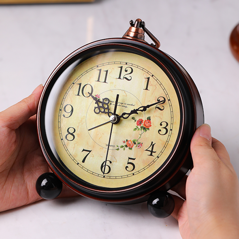 复古桌面欧式老式座钟摆件闹钟