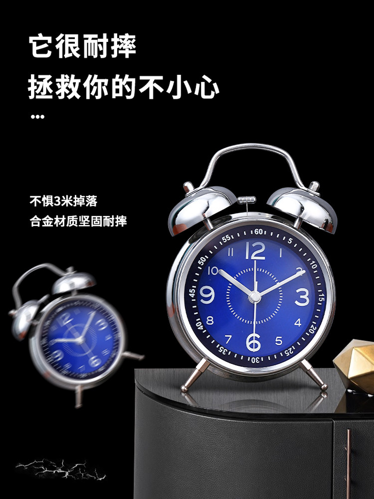 2024 신입생 특정 모닝 유물 어린이 소년 알람 시계 데스크탑 강력한 모닝 데스크탑 시계 알람 시계