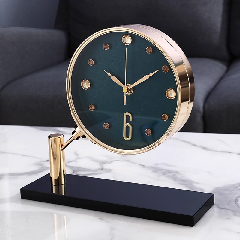 【超静音】高级皮革装饰准时座钟