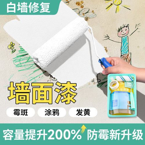 白墙面翻新防霉耐擦洗净味乳胶漆